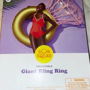 Giant inflatable bling Ring pool float
